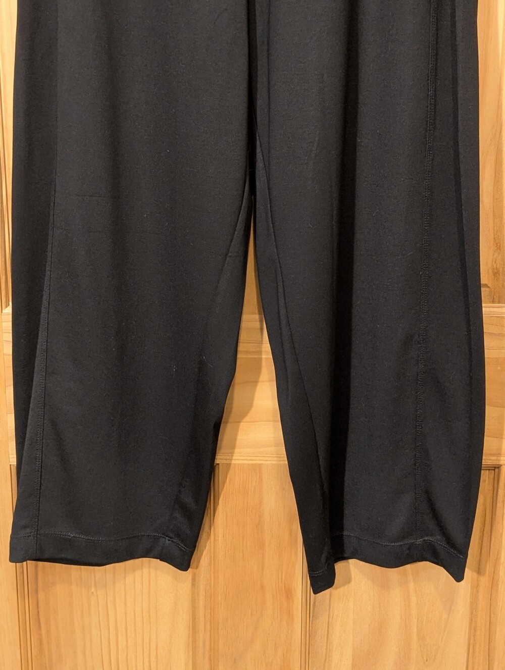 Max Studio NWT Barrel Leg Trouser Pants Black Mid Rise Ankle Length Womens LG - Picture 6 of 14